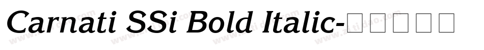 Carnati SSi Bold Italic字体转换
